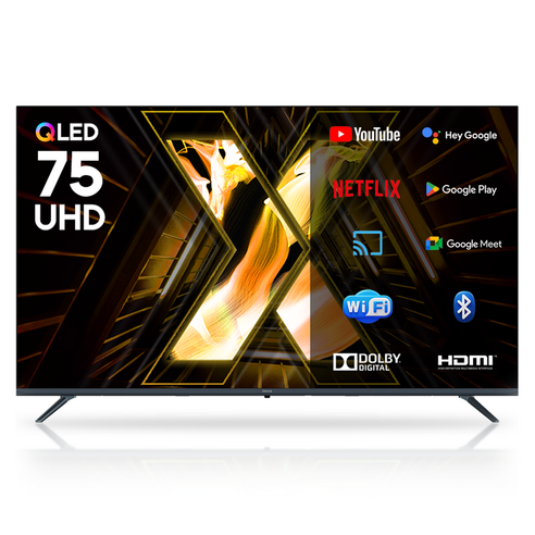 이노스 4K UHD QLED LED 구글 3.0 스마트 TV 방문설치, X75 QLED, 스탠드형, 190.5cm