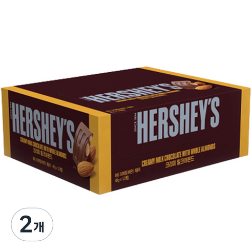 허쉬 크리미 아몬드 초콜릿, 480g, 2개