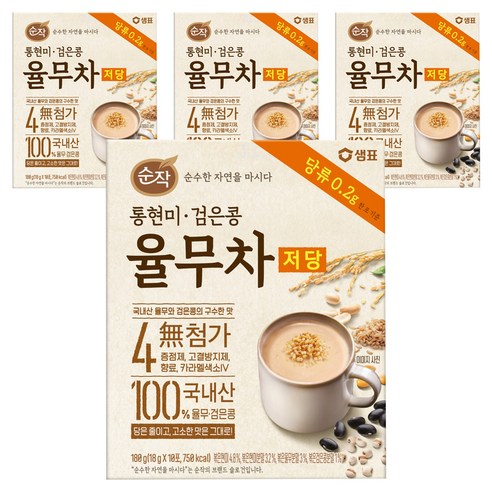 순작 통현미 검은콩 저당 율무차, 4개, 18g