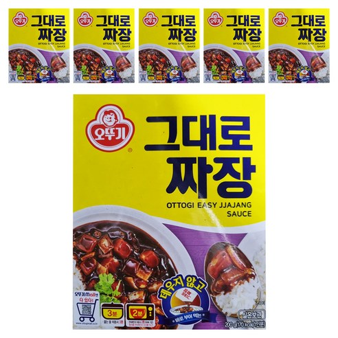 오뚜기 그대로짜장, 200g, 6개