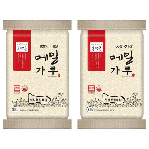 봉평촌 메밀가루, 2개, 800g
