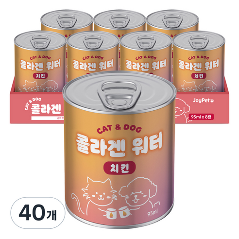 조이펫 반려동물 간식 콜라겐 워터, 치킨, 95ml, 40개