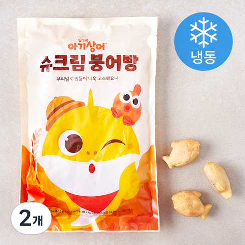 핑크퐁 아기상어 슈크림 붕어빵 (냉동), 500g, 2개