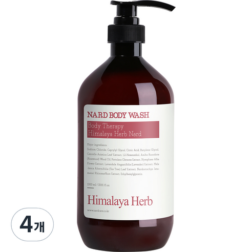 부케가르니 나드 바디워시 로즈우드, 1000ml, 4개