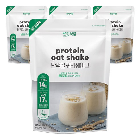 비단식당 단백질 귀리쉐이크, 800g, 4개