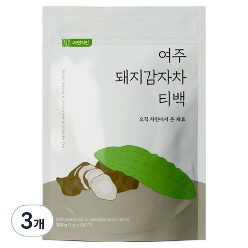 자연지인 여주 돼지감자 차 삼각티백, 1g, 100개입, 3개