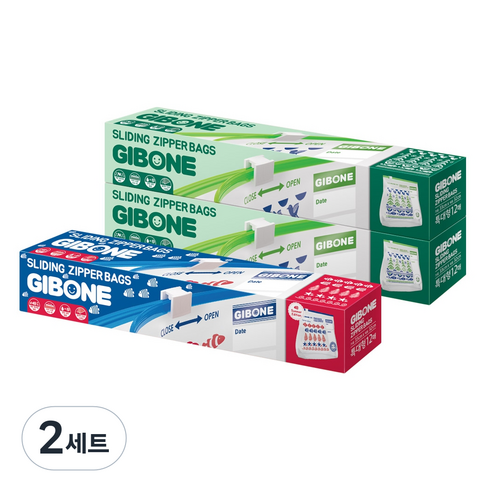 기본에 프레시키퍼 슬라이딩지퍼백 특대형 시그니쳐 24매 + 블루에디션 12매, 2세트