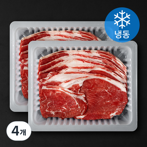 미국산 미트코리아 앞다리살 소불고기용 (냉동), 4개, 350g