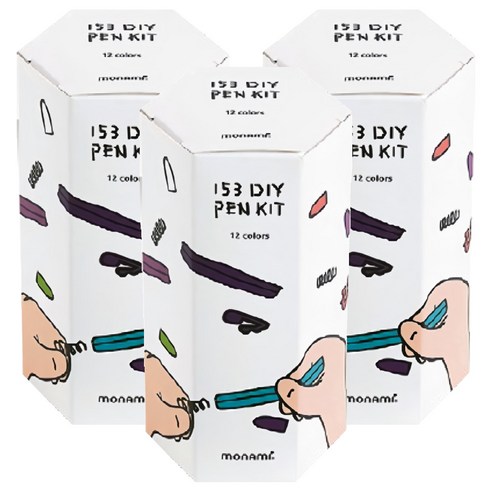 모나미 153 DIY 펜 키트 12종 세트, 혼합색상, 3세트