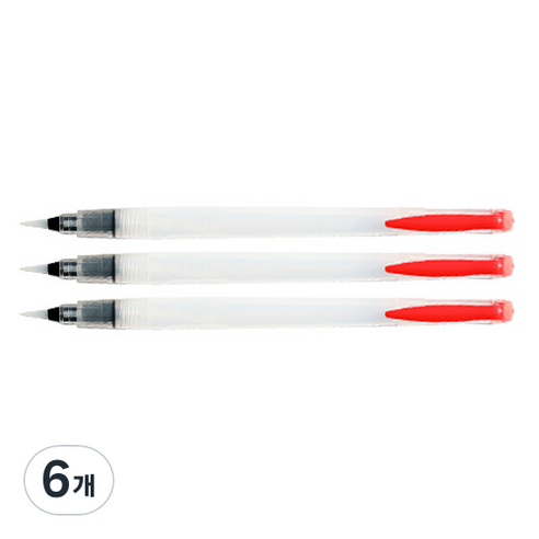 풀컬러즈 워터브러쉬 펜, 직경 5mm x 길이 15mm, 6개