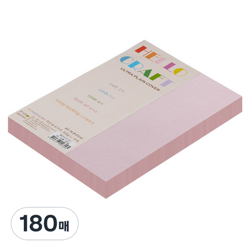 종이문화 친환경색지 레인보우카드 No.23 코스모스핑크, 180매