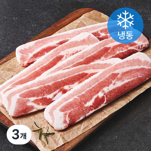 동원 수입산 삼겹살 구이용 (냉동), 3개, 700g