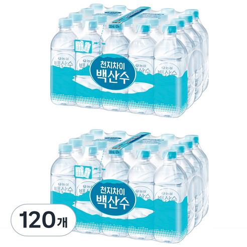 백산수 무라벨 생수, 330ml, 120개