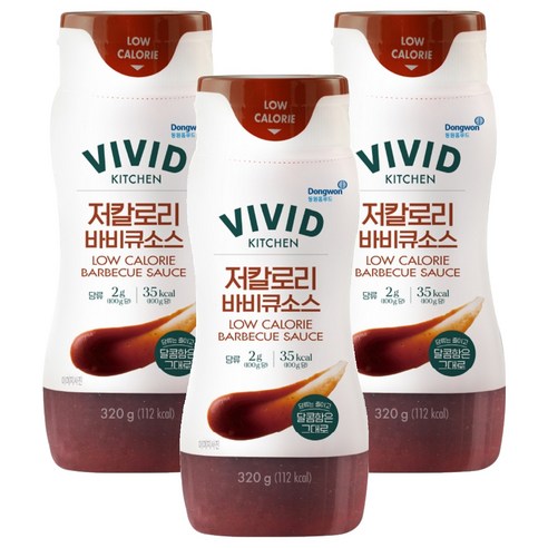 비비드키친 저칼로리 바비큐소스, 3개, 320g