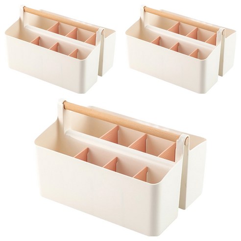 윰스 대용량 마카펜 연필꽂이 8칸 다용도 데스크 정리함, 핑크, 3개