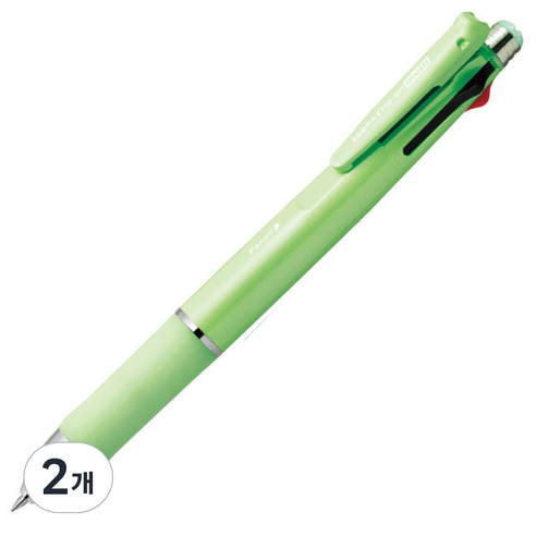제브라 클립온 멀티 1000 멀티펜 0.7mm, 파스텔 그린(B4SA2-PAG), 2개