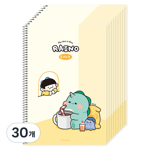 포포팬시 라이노 초등 독서노트, 옐로우, 30개