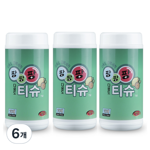 팡팡팡 만능 티슈 크리너 70p, 6개