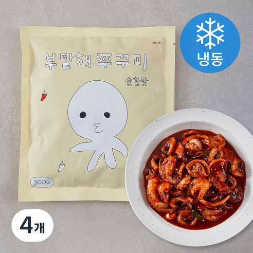 부탇해 쭈꾸미 순한맛 (냉동), 300g, 4개