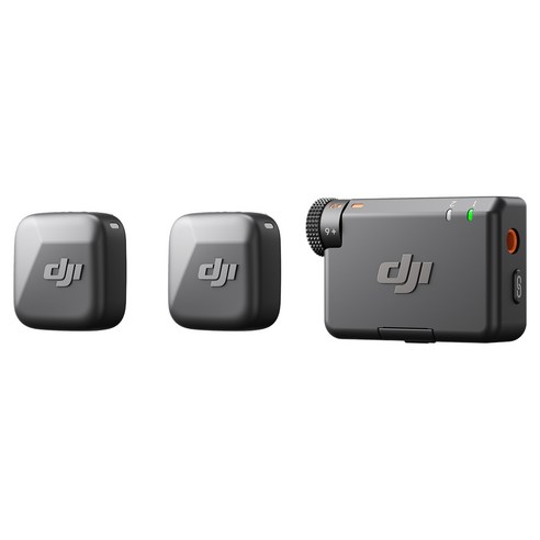 DJI 무선 Mic Mini TX 송신기 2p + RX 수신기 1p 세트, 인피니티 블랙
