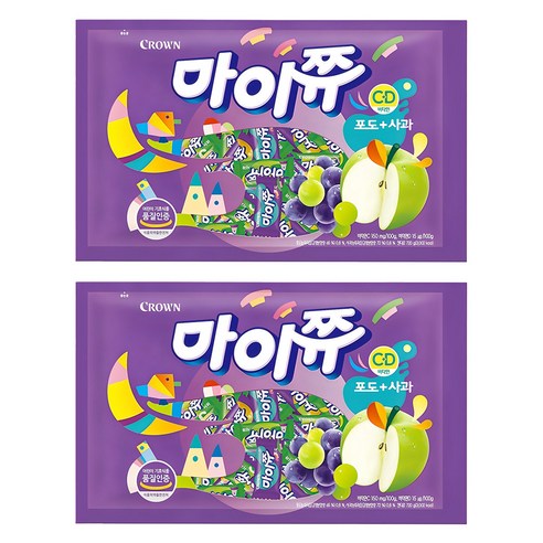 마이쮸 필로우 포도 사과 츄잉캔디, 720g, 2개