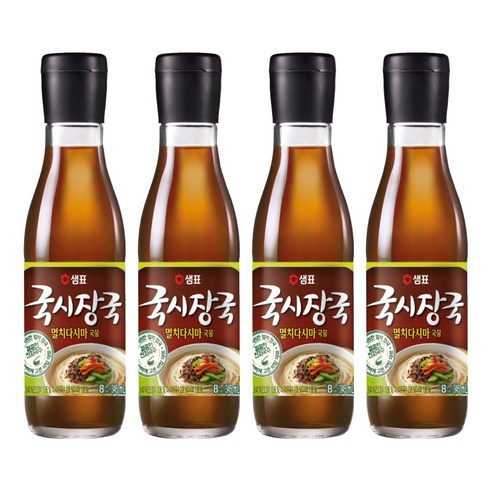 샘표 국시장국 멸치다시마 국물, 345ml, 4개