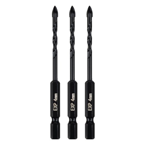 이엑스파워 만능 드릴비트 4날 4mm EMD-04, 3개