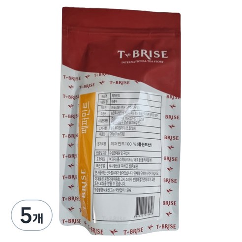 브리즈 허브차, 1g, 20개입, 5개, 페퍼민트