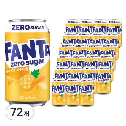 환타 제로 파인애플향, 350ml, 72개