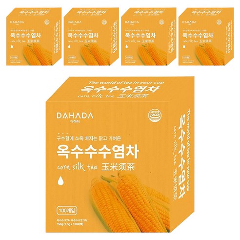 다하다 옥수수 수염차, 1.5g, 100개입, 5개