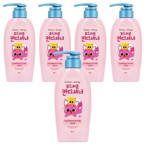 베비언스 핑크퐁 유아용 컨디셔너 자몽릴리향, 5개, 380ml
