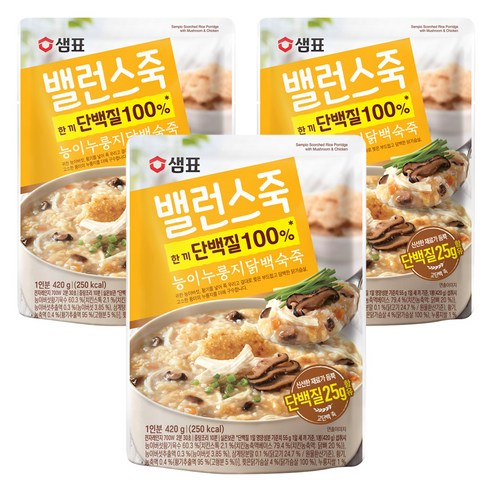 샘표 밸런스죽 능이누룽지닭백숙죽