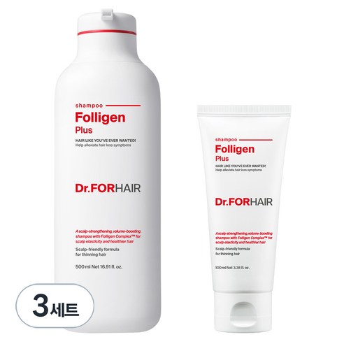닥터포헤어 폴리젠 플러스 샴푸 500ml + 100ml, 3세트