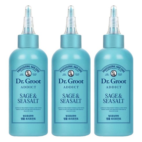 닥터그루트 애딕트 탈모기능성 앰플 트리트먼트 세이지 앤 씨솔트 퍼퓸향, 180ml, 3개