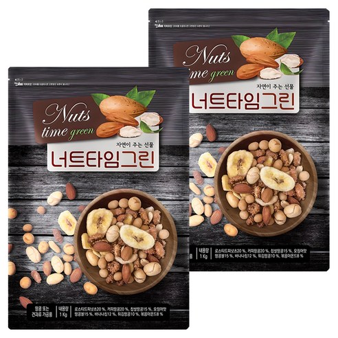 너트타임 그린 리필, 1kg, 2개