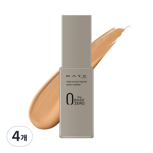 케이트 리얼 커버 세미 매트 리퀴드 파운데이션 30ml, 03 베이지, 4개