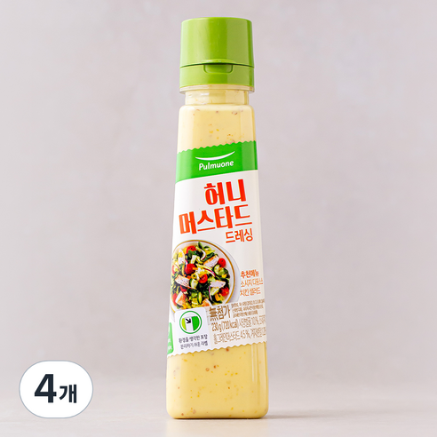 풀무원 허니 머스타드 드레싱, 230g, 4개