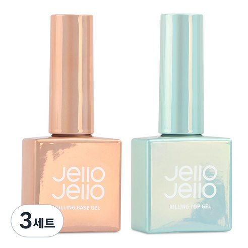 젤로젤로 킬링 네일 2종 세트 투명 10ml, 3세트
