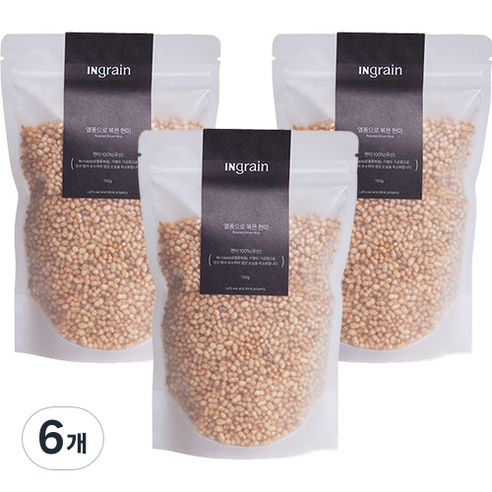 인그레인 열풍으로 볶은 현미, 150g, 6개