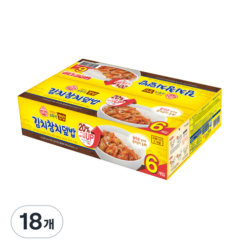 오뚜기 컵밥 김치참치덮밥, 310g, 18개