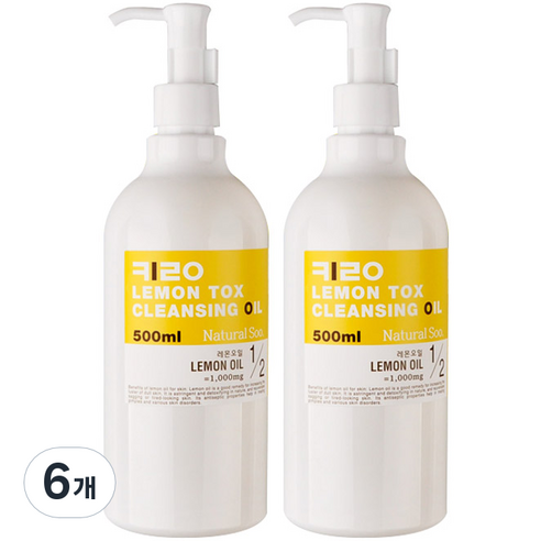 내추럴수 키로 레몬 톡스 클렌징 오일, 500ml, 6개