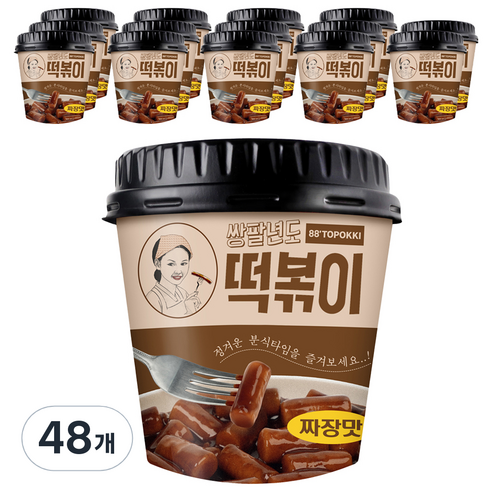 쌍팔년도 떡볶이 짜장맛, 110g, 48개