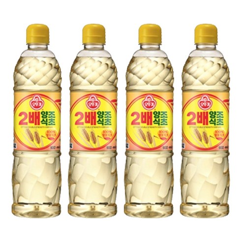 오뚜기 2배 양조식초, 900ml, 4개