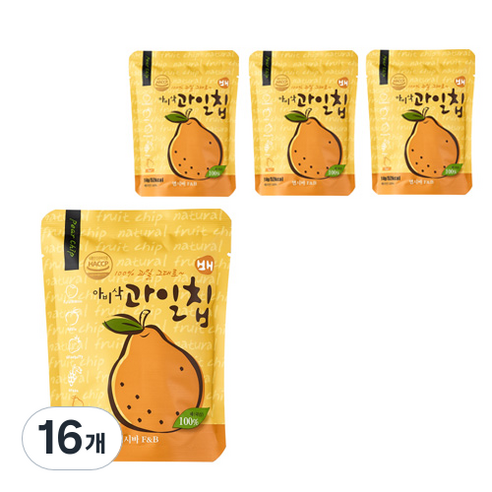아비삭 과일칩, 배, 16개, 14g