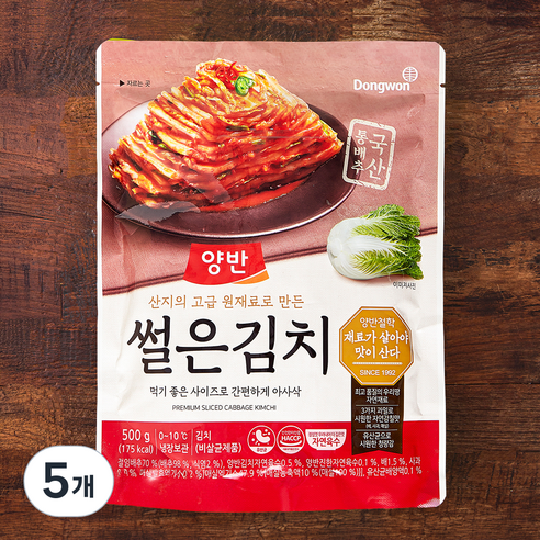양반 썰은김치, 500g, 5개