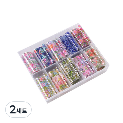 네일아트 플라워필름 KE_01_13 10종 세트, 혼합색상, 2세트