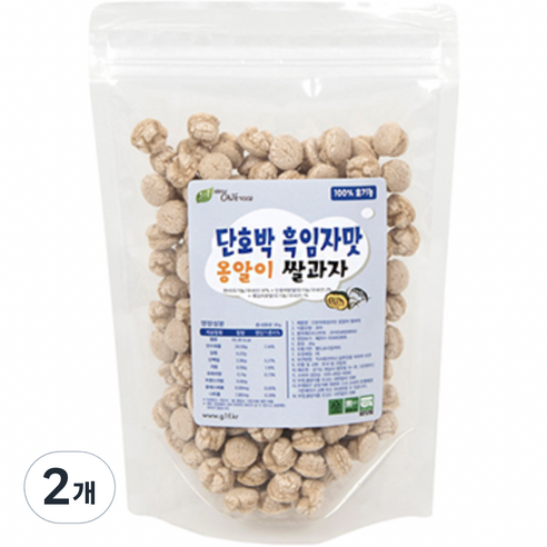 그린원푸드 유기농 옹알이 유아 쌀과자, 혼합맛(단호박/흑임자), 30g, 2개