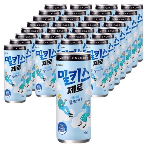 밀키스 제로 탄산음료, 250ml, 60개