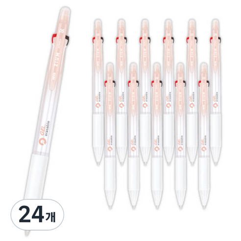 자바펜 지움3겔 지워지는 볼펜 0.5mm, 24개, 피치