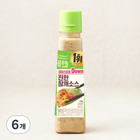 풀무원 콜레스테롤 제로 진한 참깨 소스, 230g, 6개